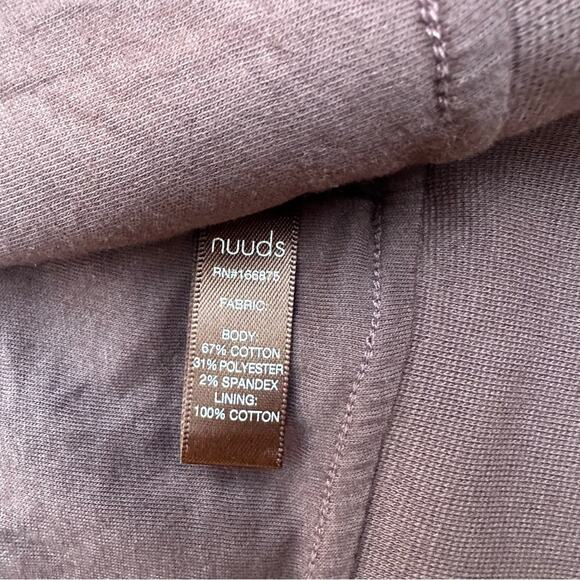 Nuuds Full Zip Ribbed Hoodie Cropped Velvet Cord Velour Loungewear Sweatshirt S - Picture 8 of 11